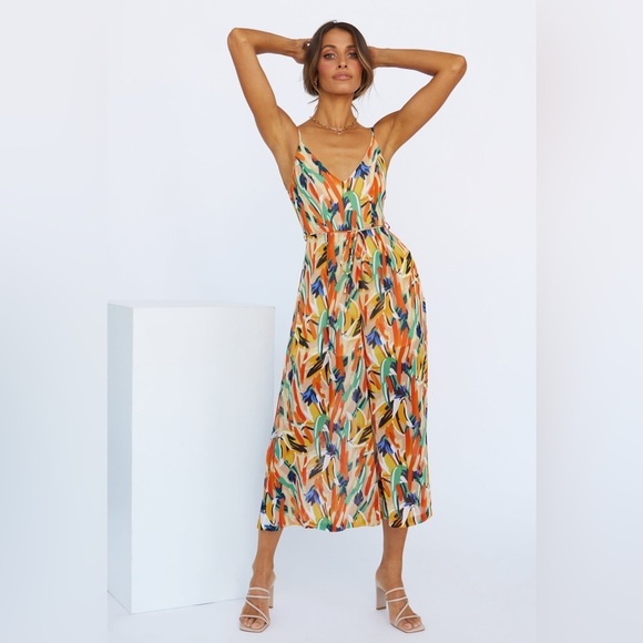 Saints + Secrets Play Again Orange Romper Wild Maximalist‎ Colorful Size Small - Picture 1 of 15